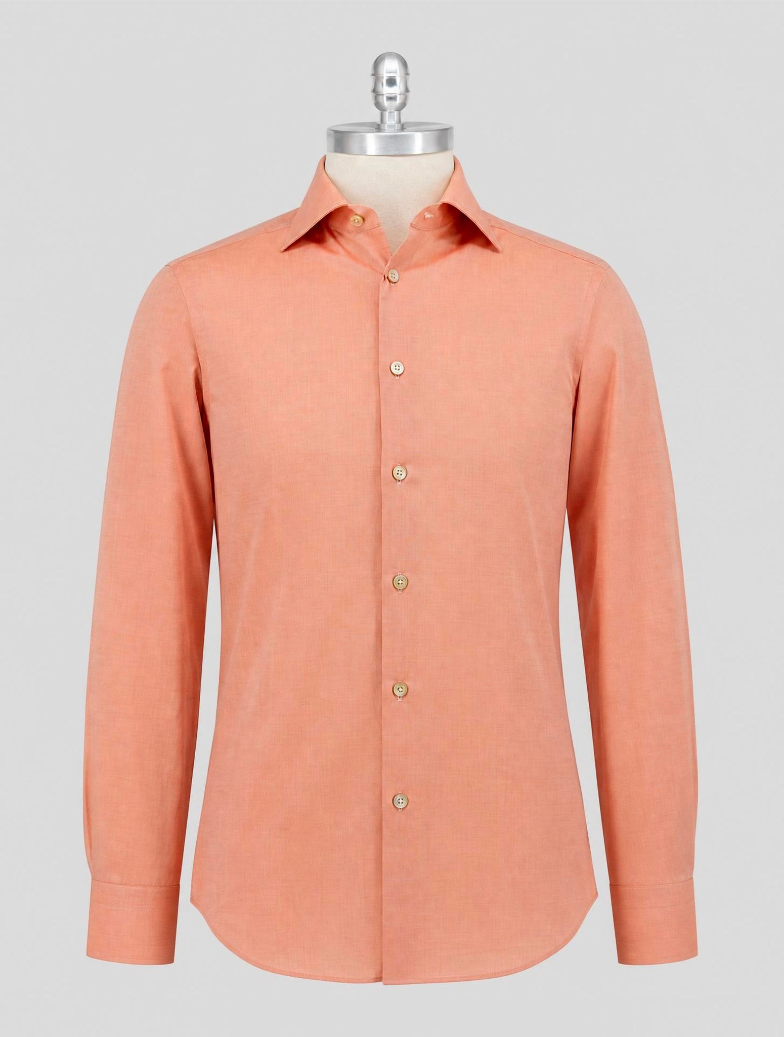 Kiton Orange Cotton Shirt