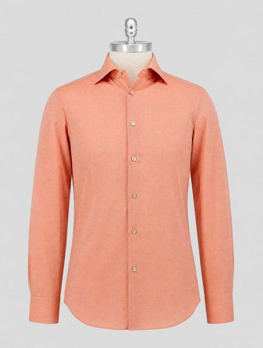 Kiton Orange Cotton Shirt