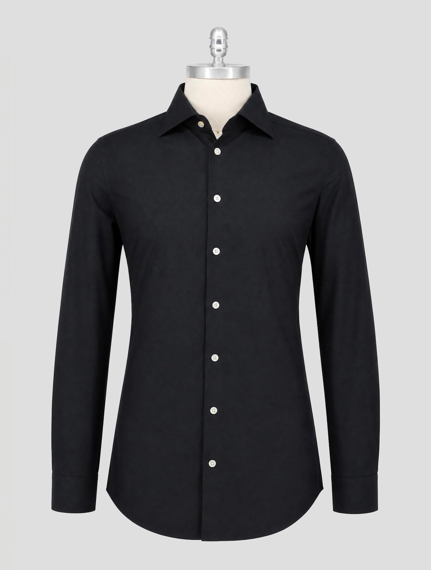 Kiton Black Cotton Shirt