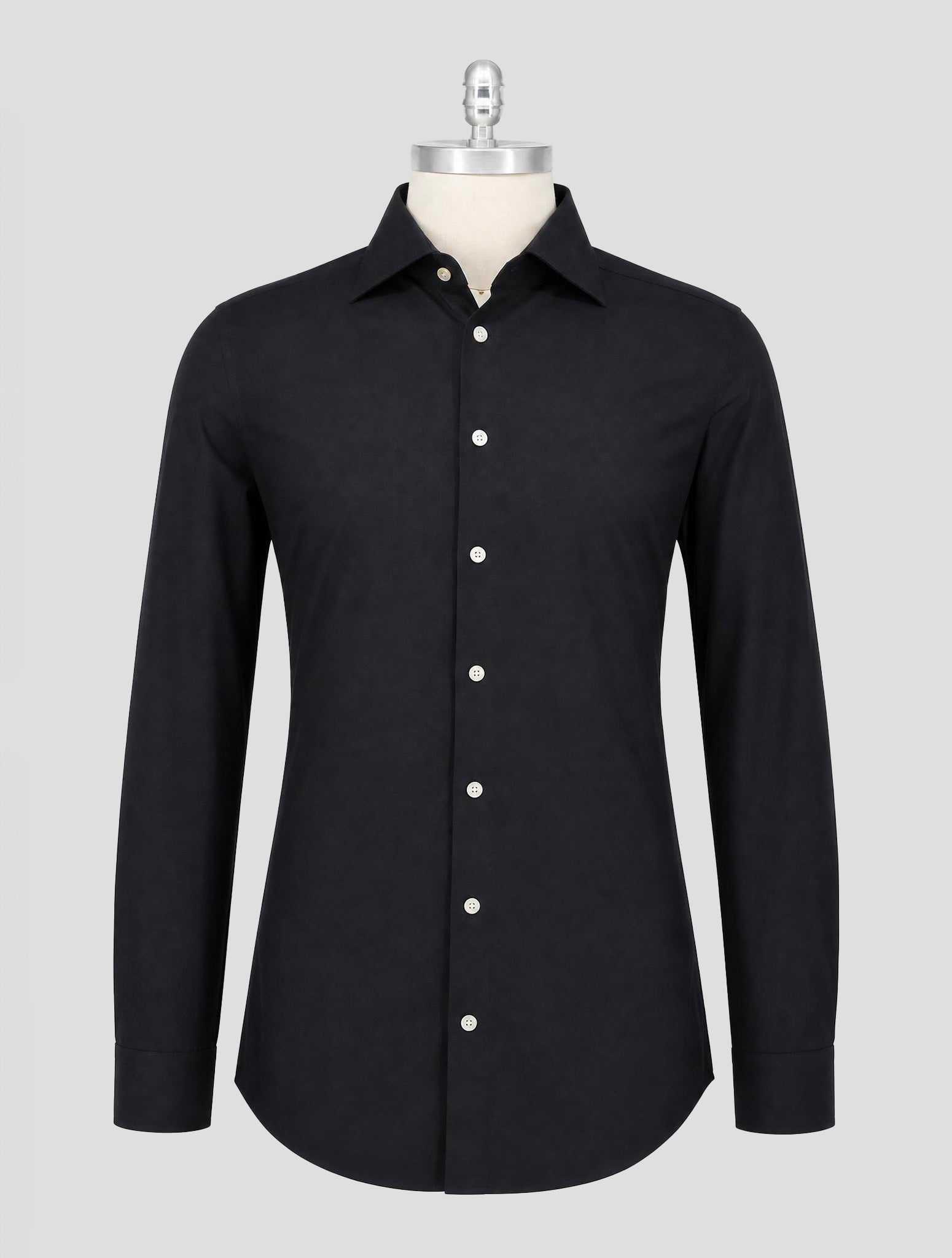 Kiton Black Cotton Shirt