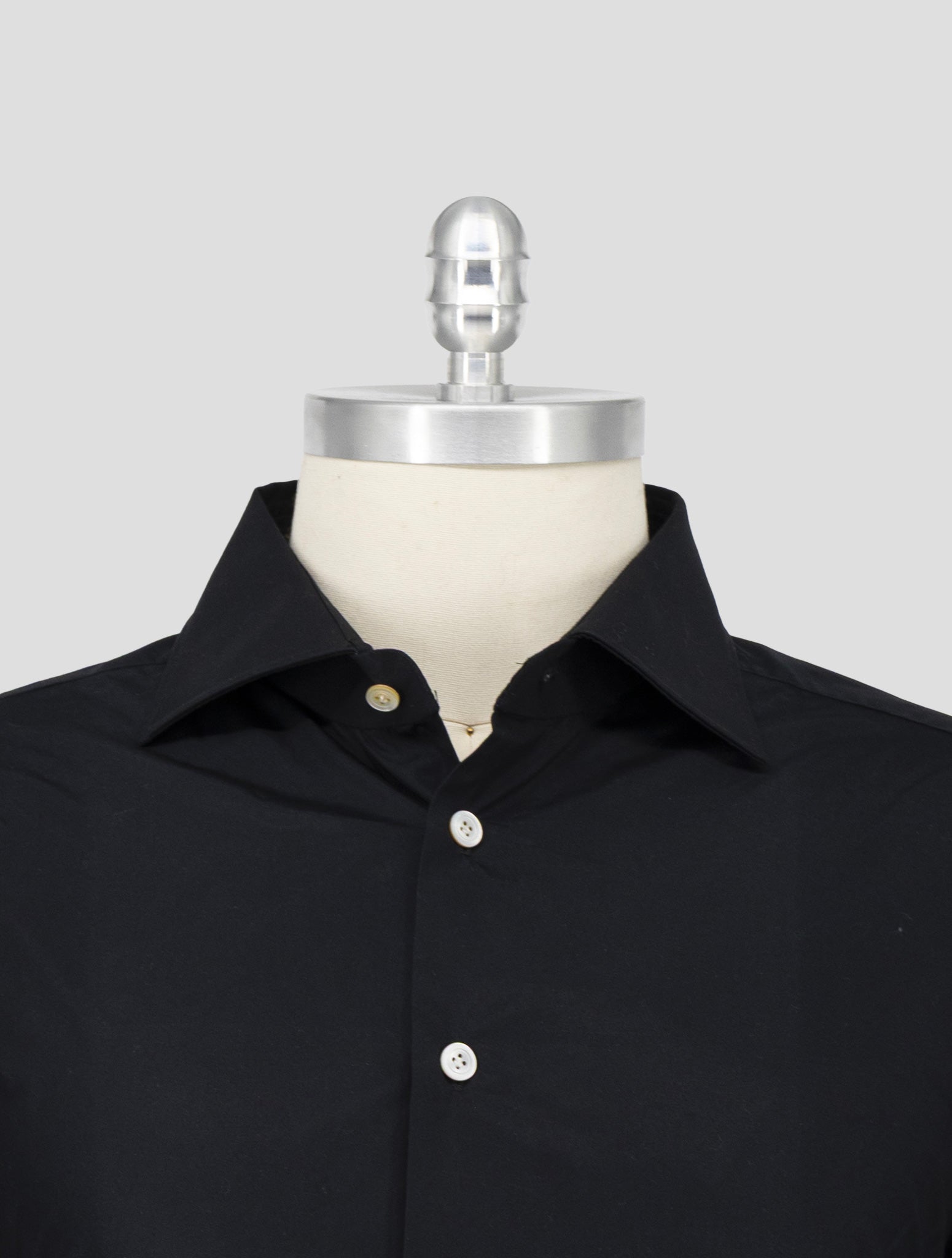 Kiton Black Cotton Shirt