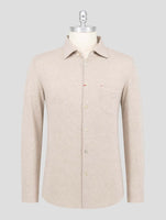 Kiton Beige Cotton Cashmere Shirt
