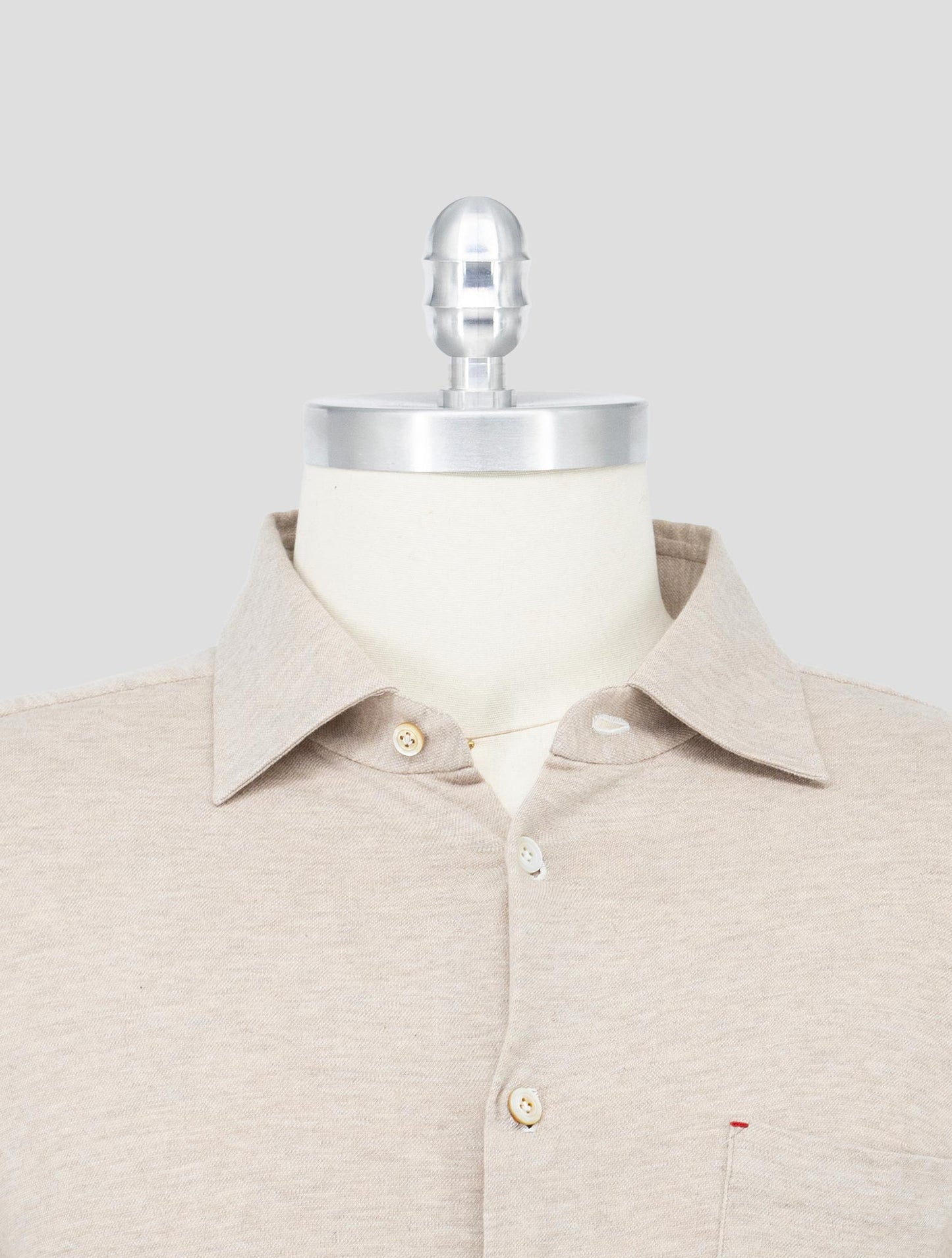 Kiton Beige Cotton Cashmere Shirt
