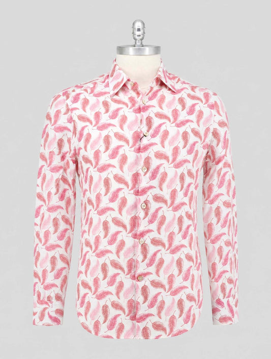 Kiton Pink White Linen Shirt