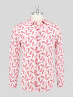 Kiton Pink White Linen Shirt