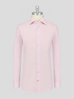 Kiton Pink White Cotton Shirt