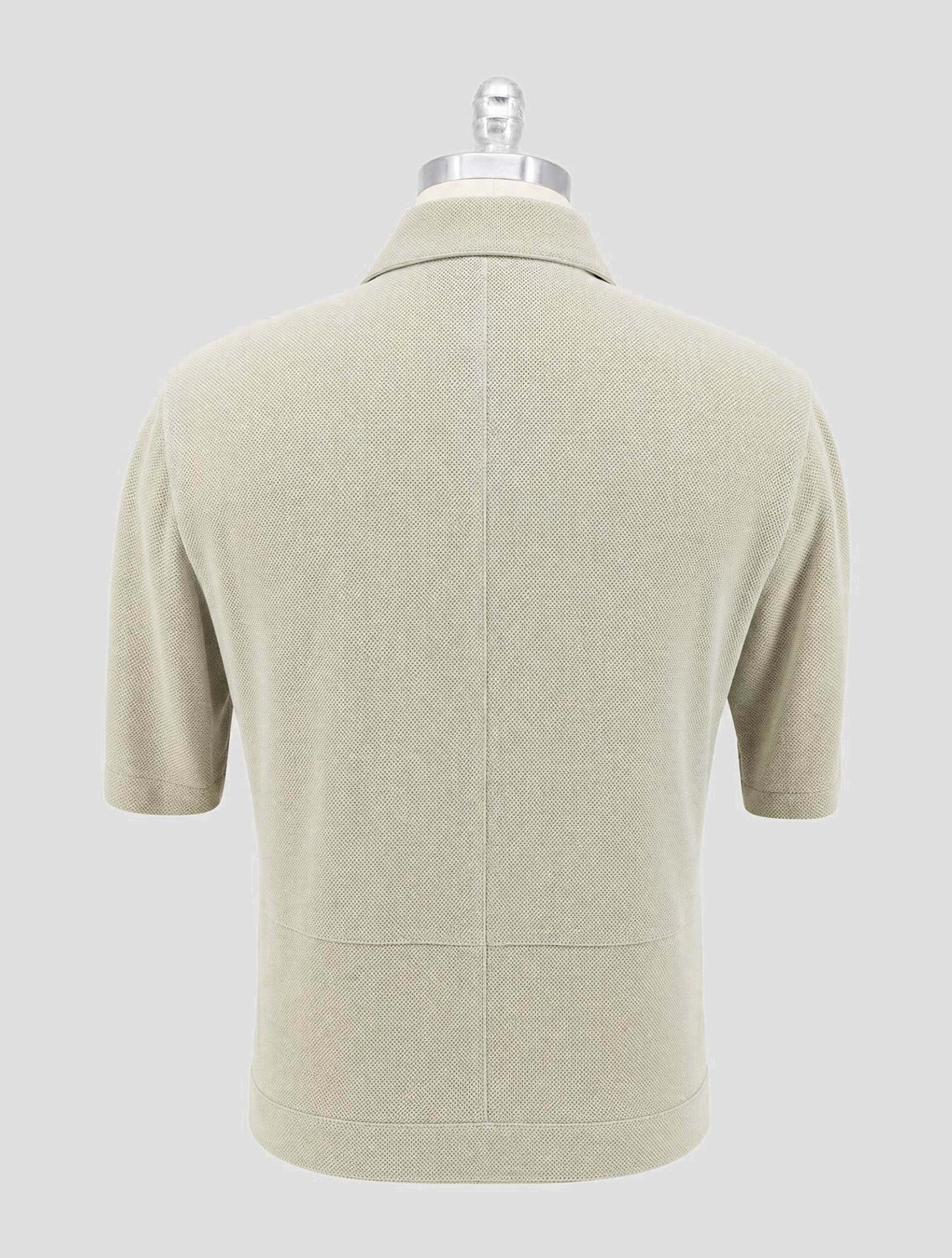 Kiton Green Leather Suede Coat Short Sleeve
