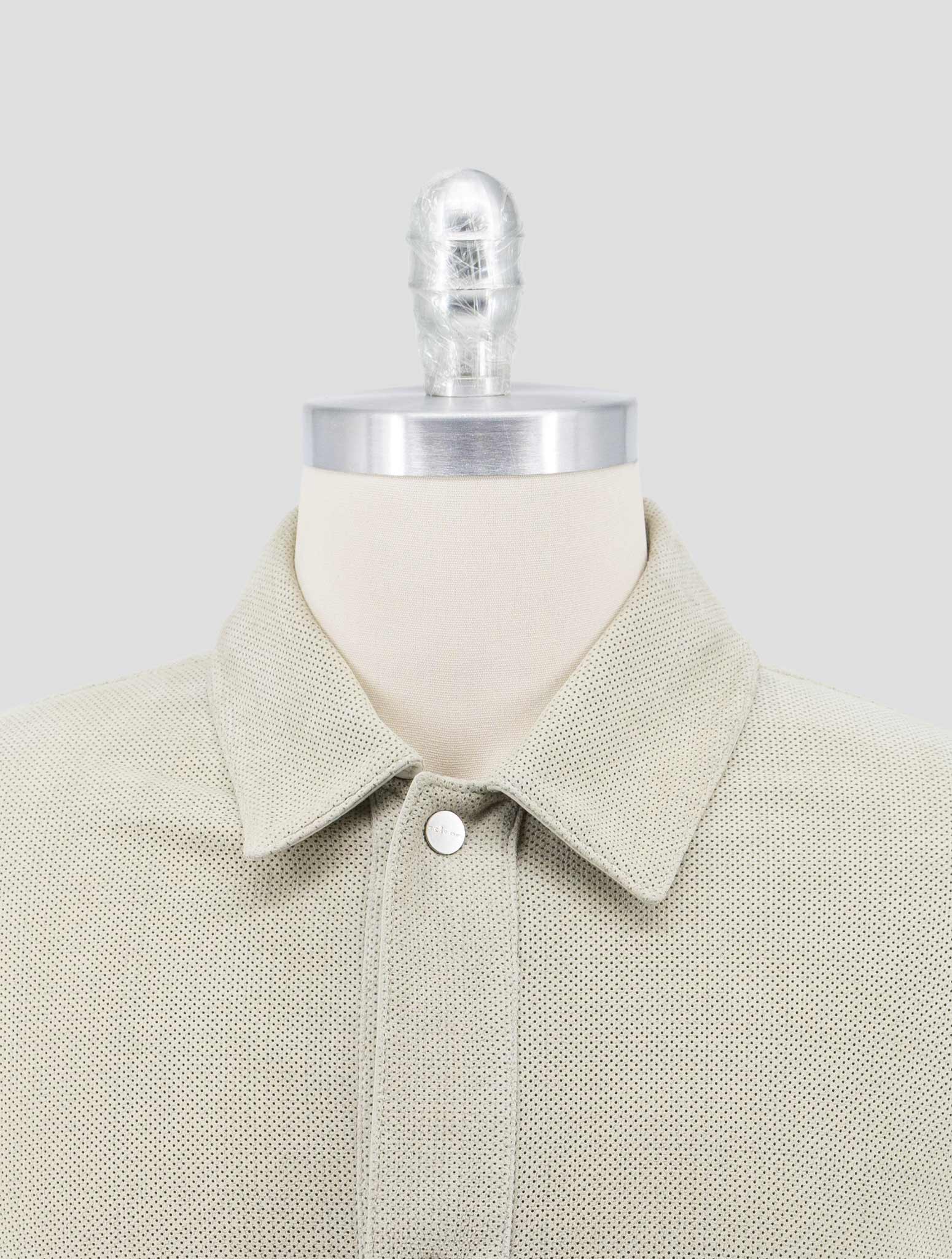 Kiton Green Leather Suede Coat Short Sleeve