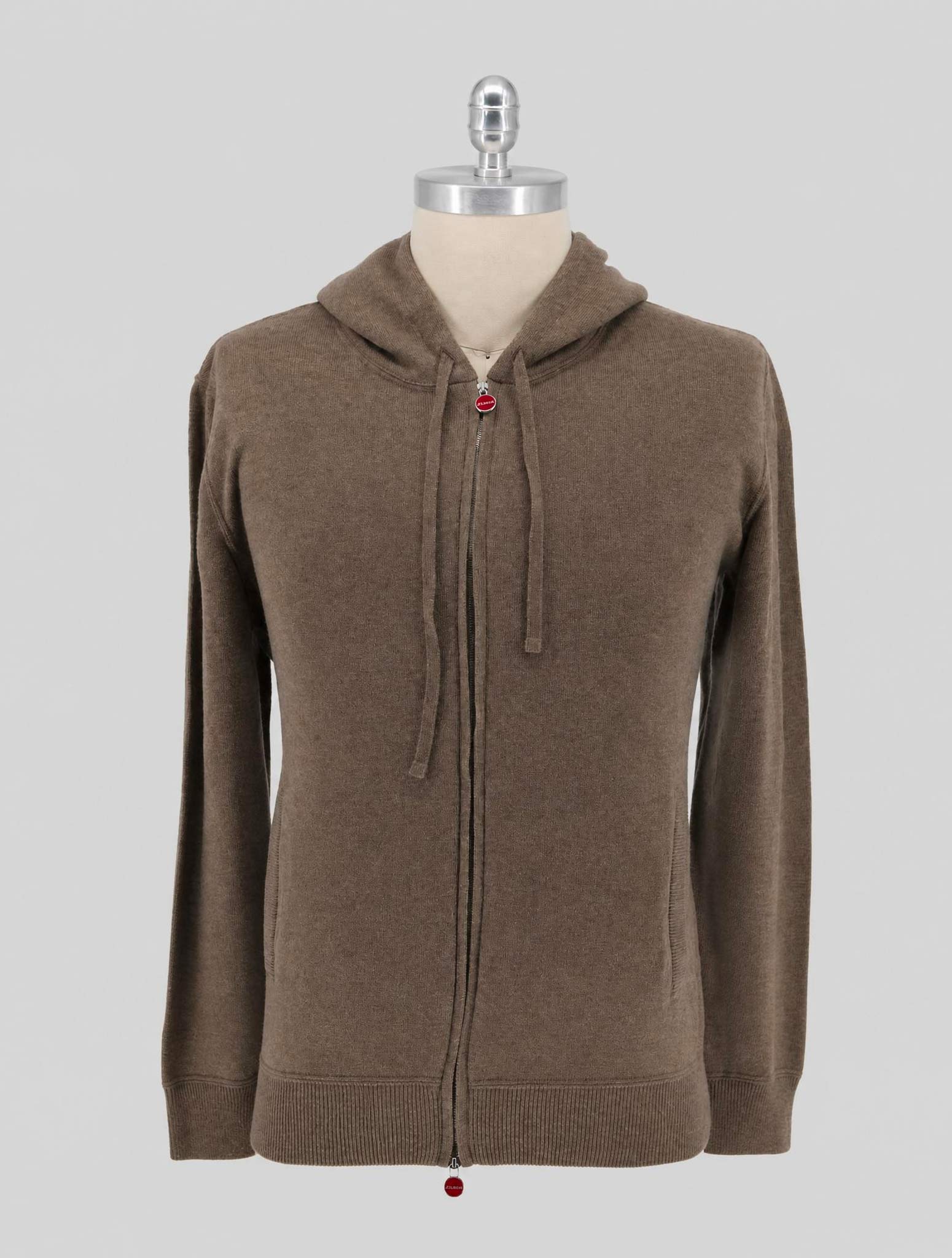 Kiton Brown Cashmere Sweater Full Zip