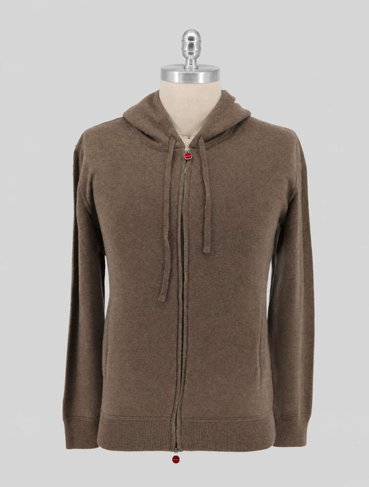 Kiton Brown Cashmere Sweater Full Zip