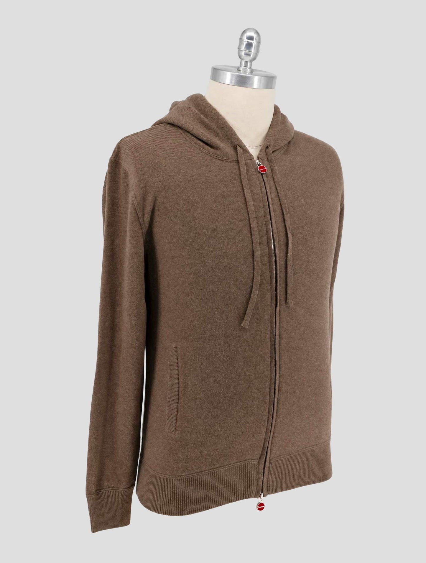 Kiton Brown Cashmere Sweater Full Zip