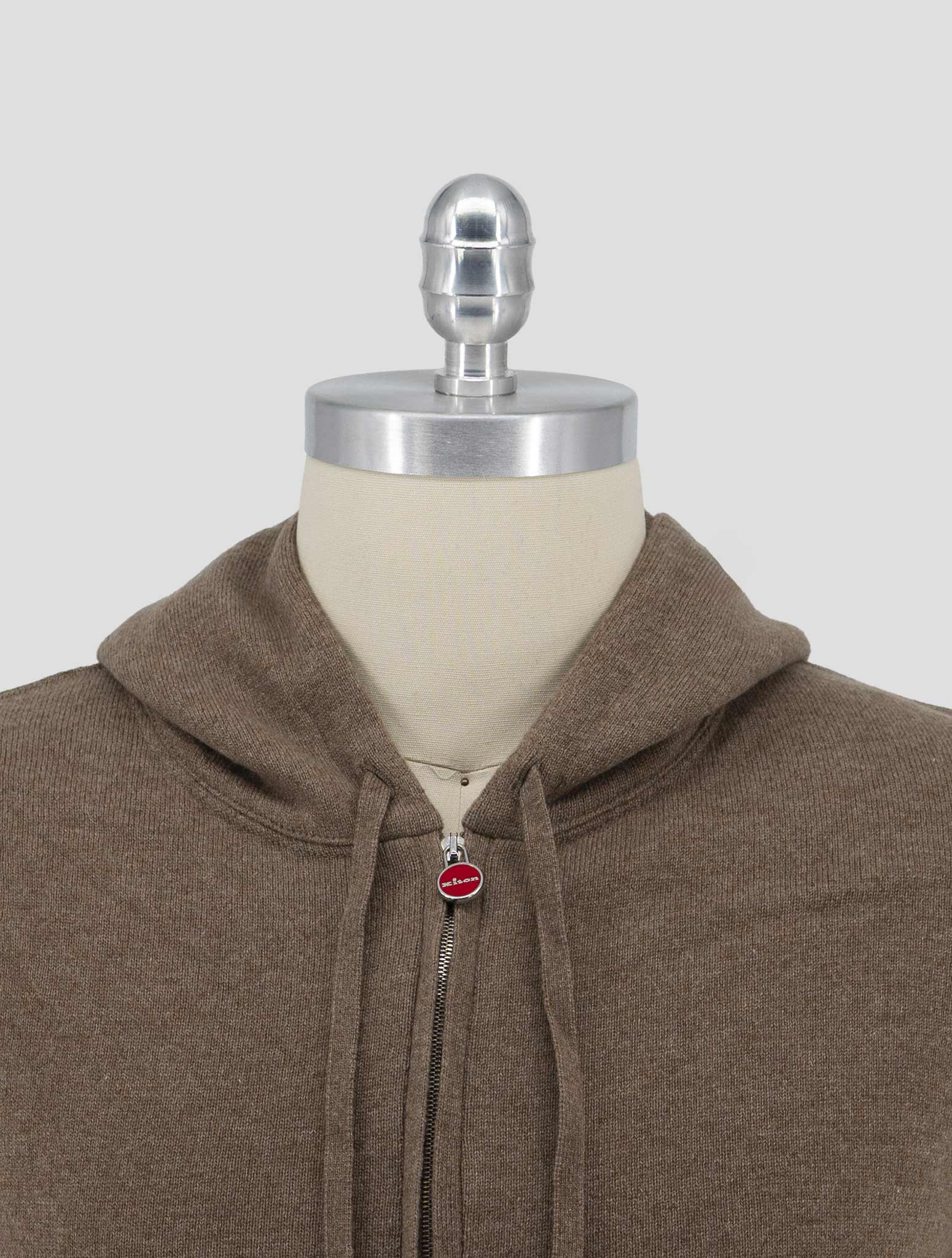 Kiton Brown Cashmere Sweater Full Zip