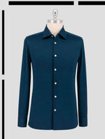 Kiton Dark Blue Cotton Shirt