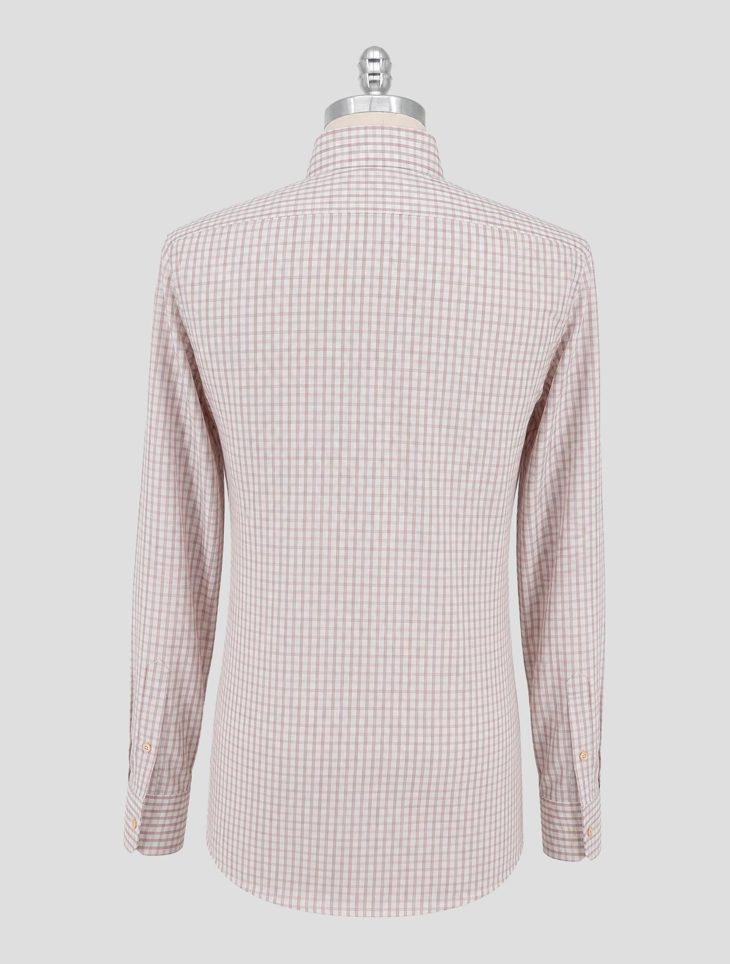 Kiton Brown White Cotton Shirt