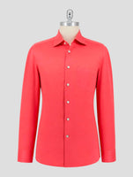 Kiton Red Cotton Linen Shirt