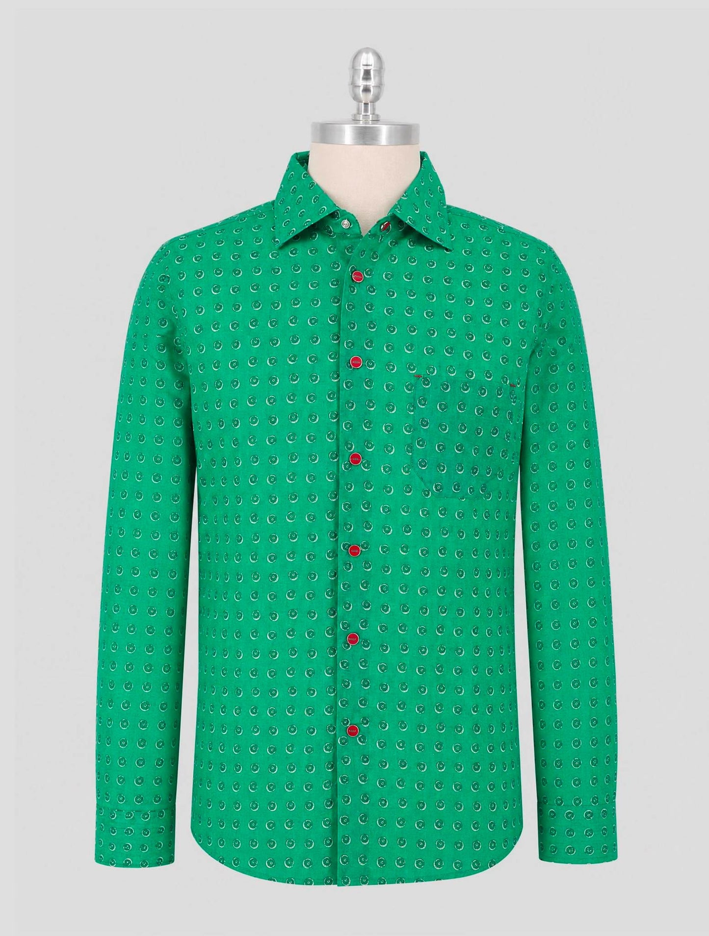 Kiton Green Cotton Shirt