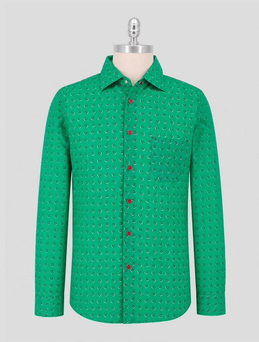 Kiton Green Cotton Shirt