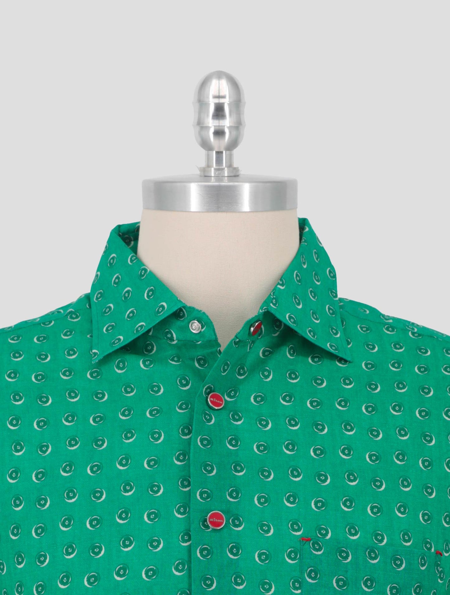 Kiton Green Cotton Shirt