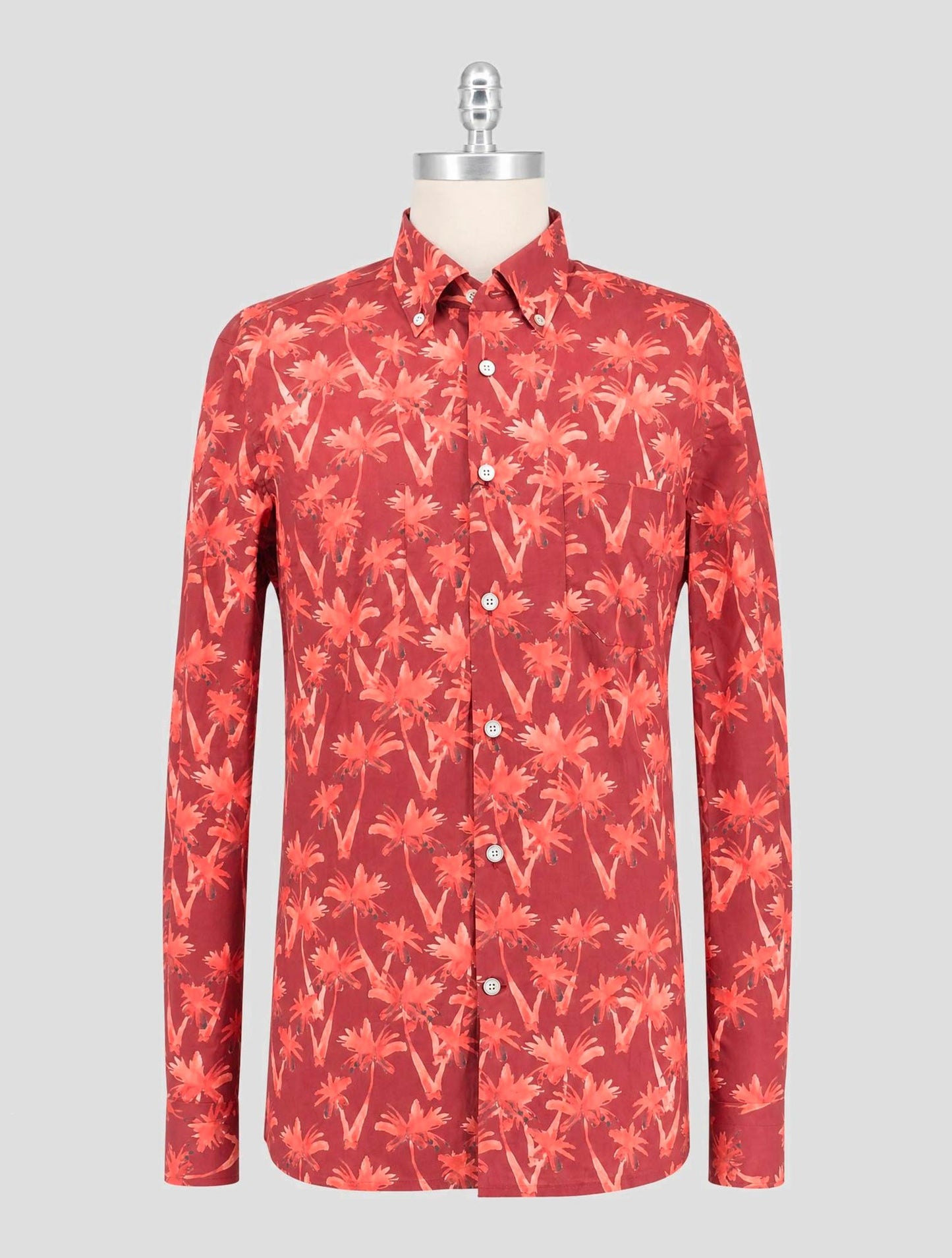 Kiton Red Cotton Shirt