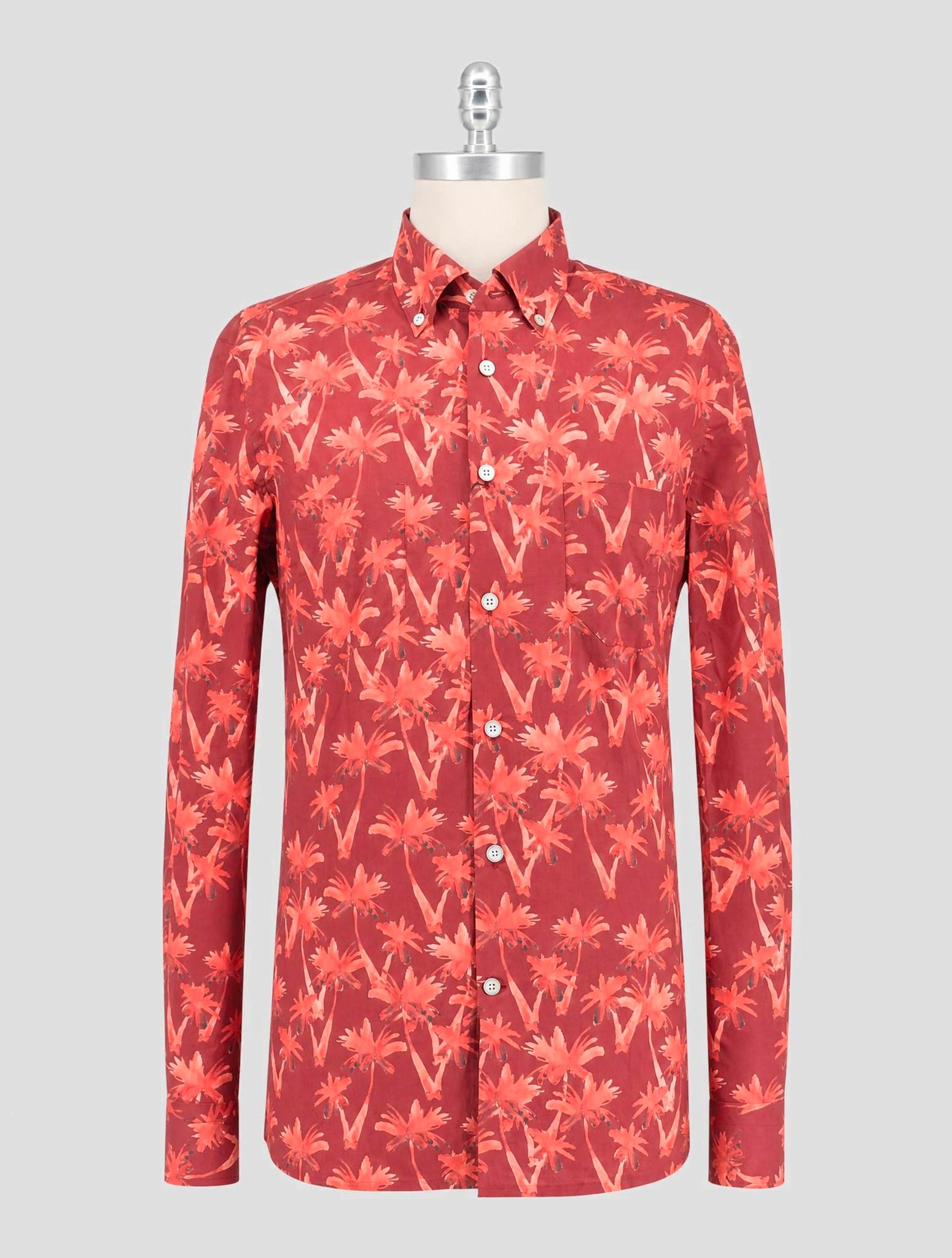 Kiton Red Cotton Shirt