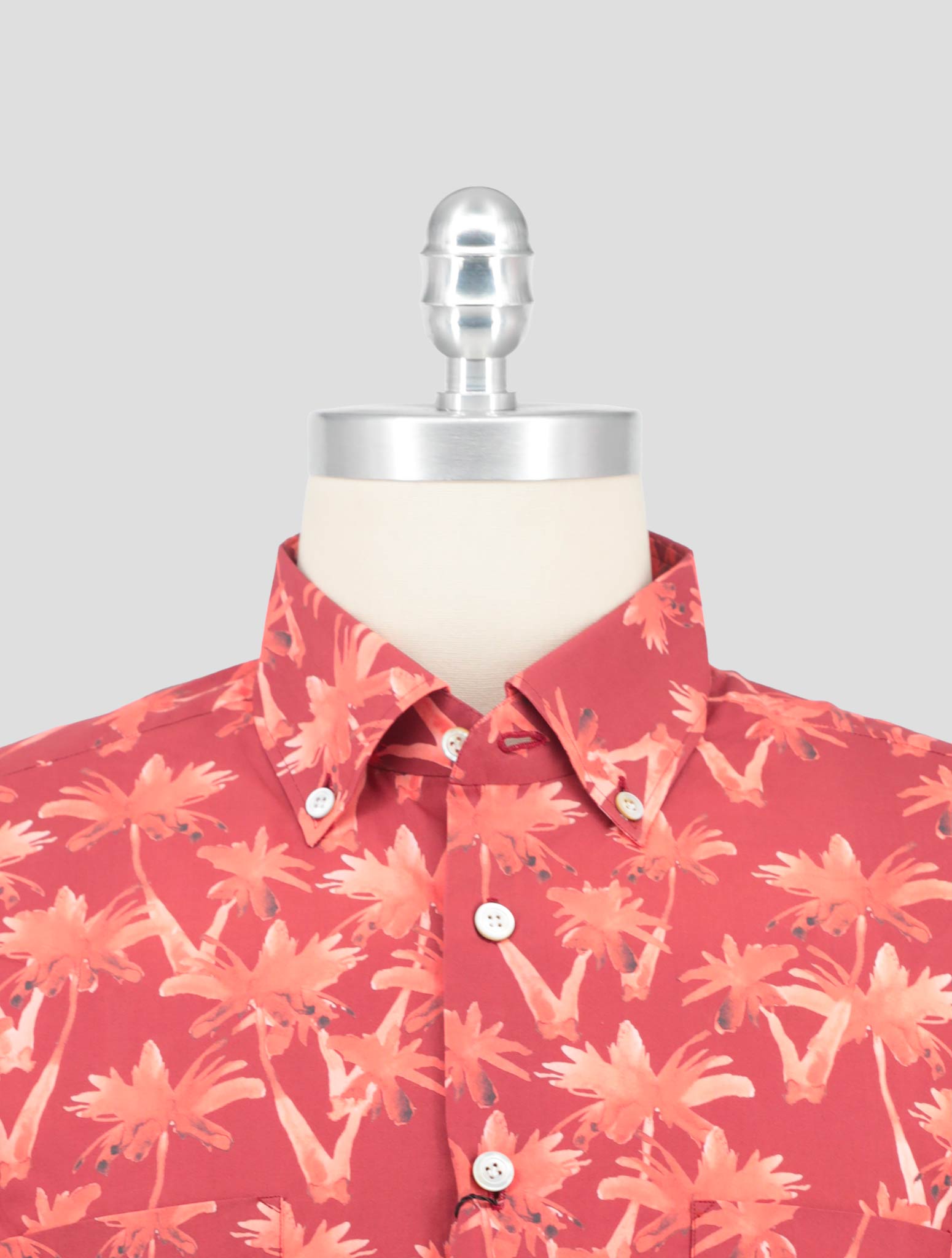 Kiton Red Cotton Shirt