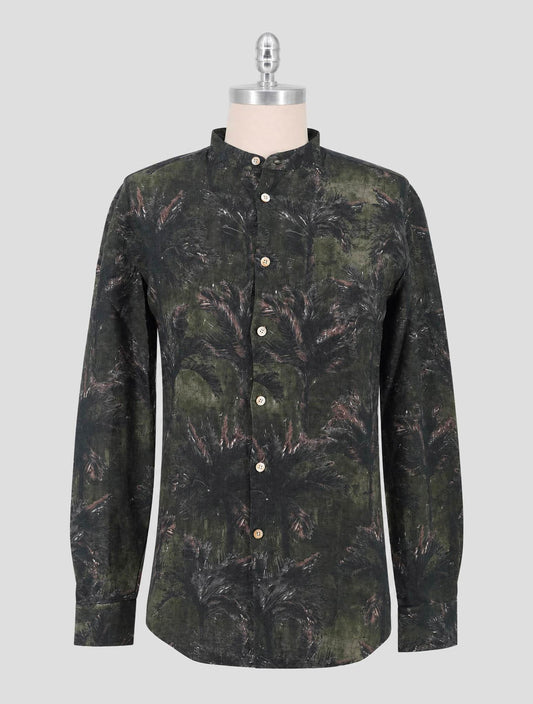 Kiton Multicolor Linen Korean Shirt