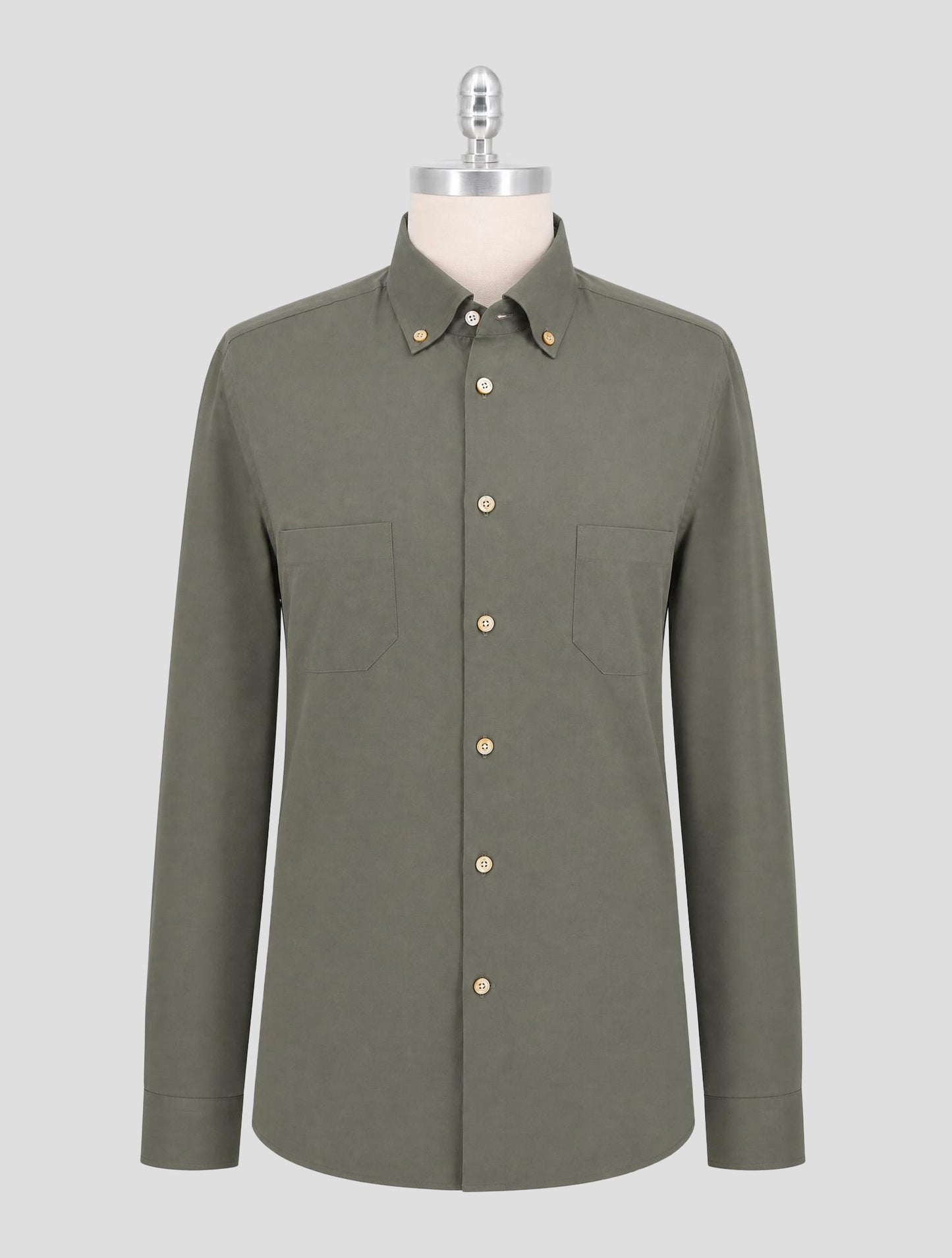 Kiton Green Cotton Shirt