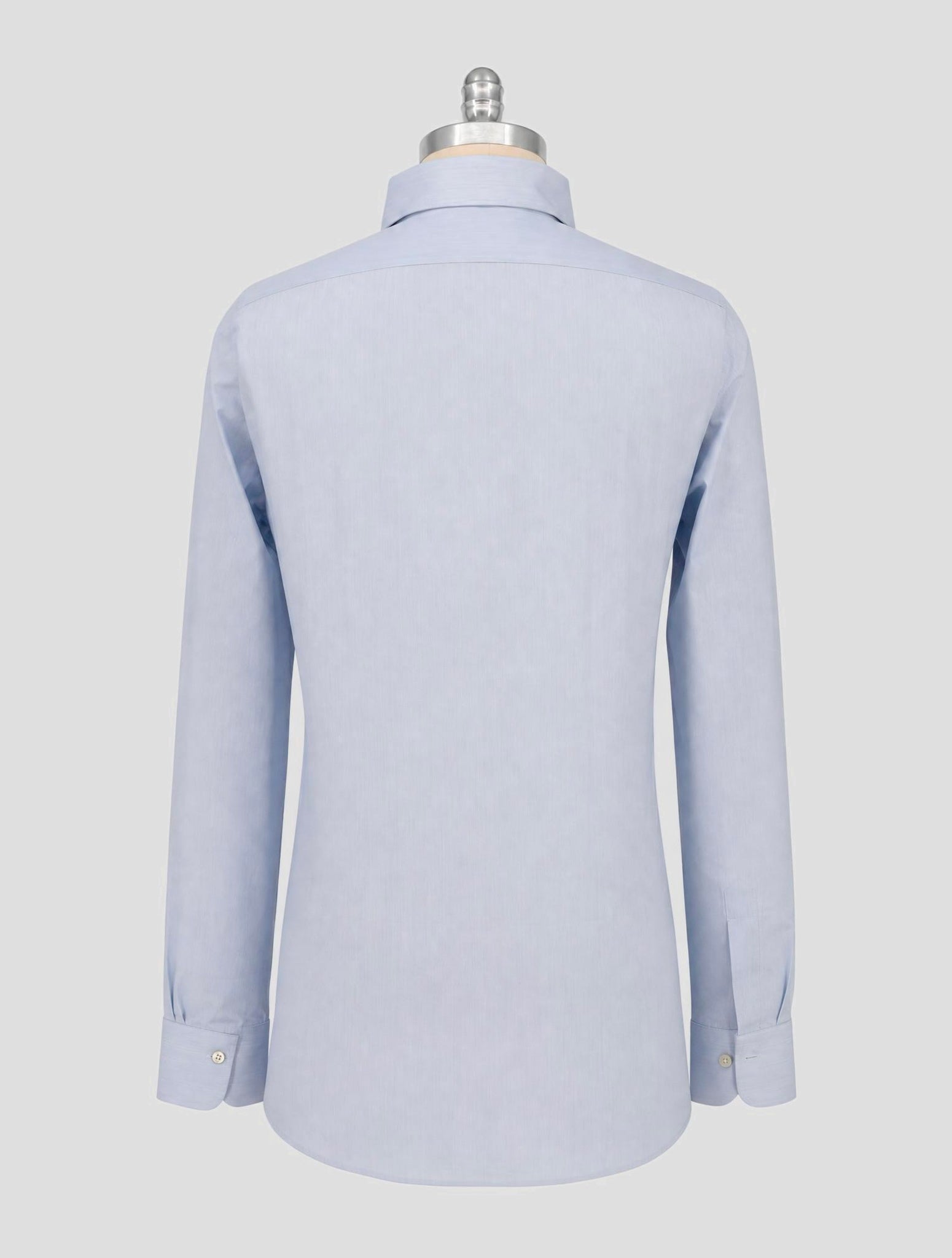 Kiton Light Blue White Cotton Shirt