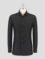 Kiton Black Cotton Shirt