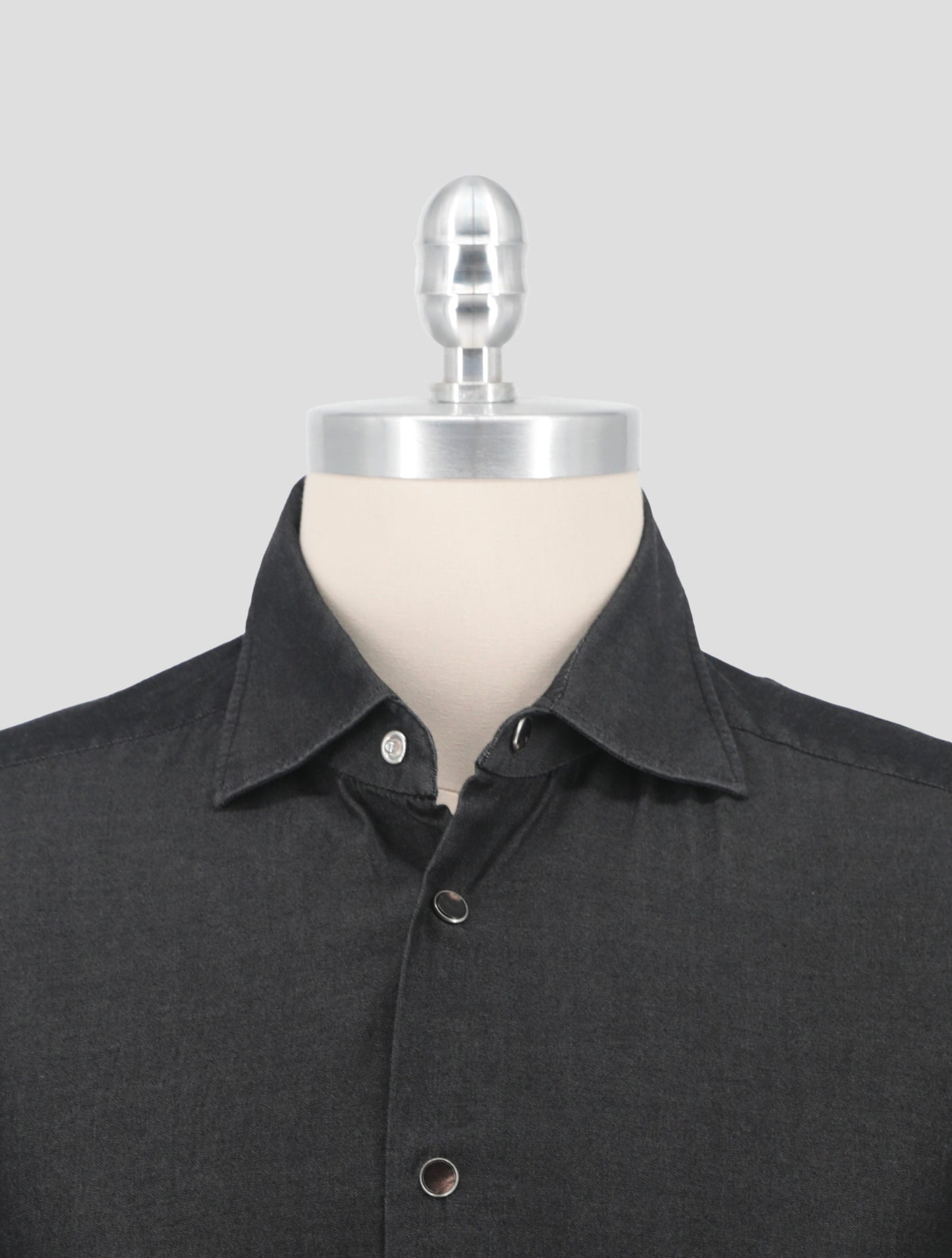 Kiton Black Cotton Shirt