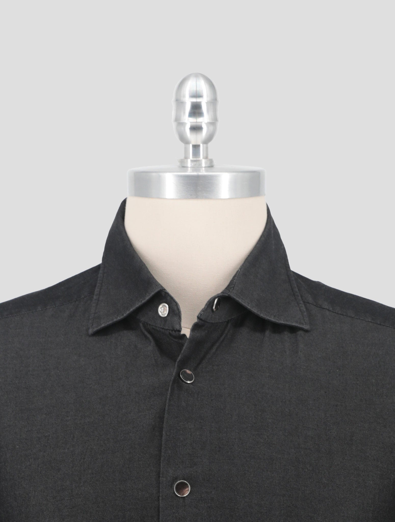 Kiton Black Cotton Shirt