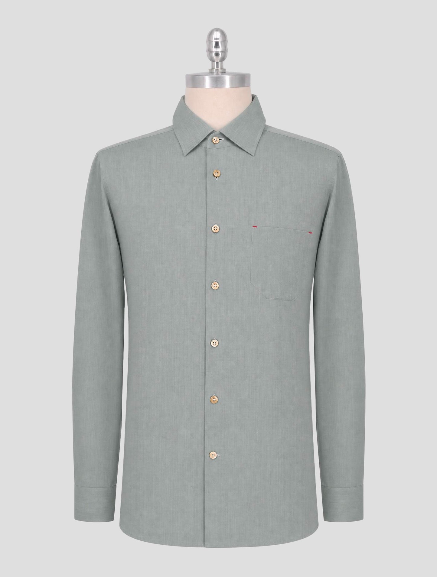Kiton Green Cotton Shirt