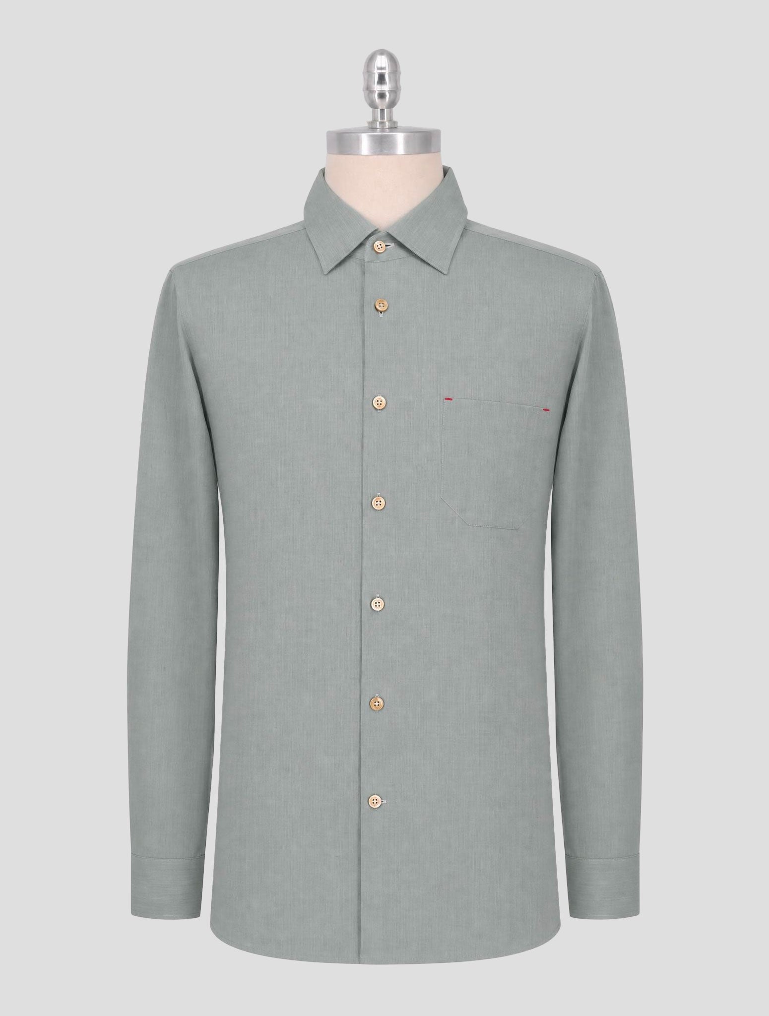 Kiton Green Cotton Shirt