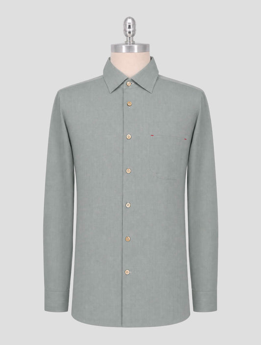Kiton Green Cotton Shirt
