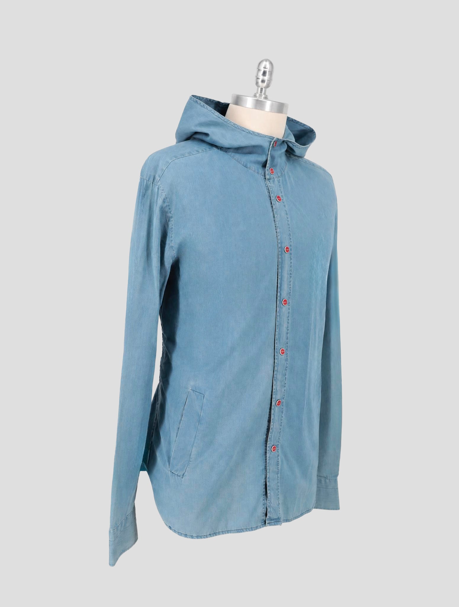 Kiton Light Blue Cotton Shirt Mariano