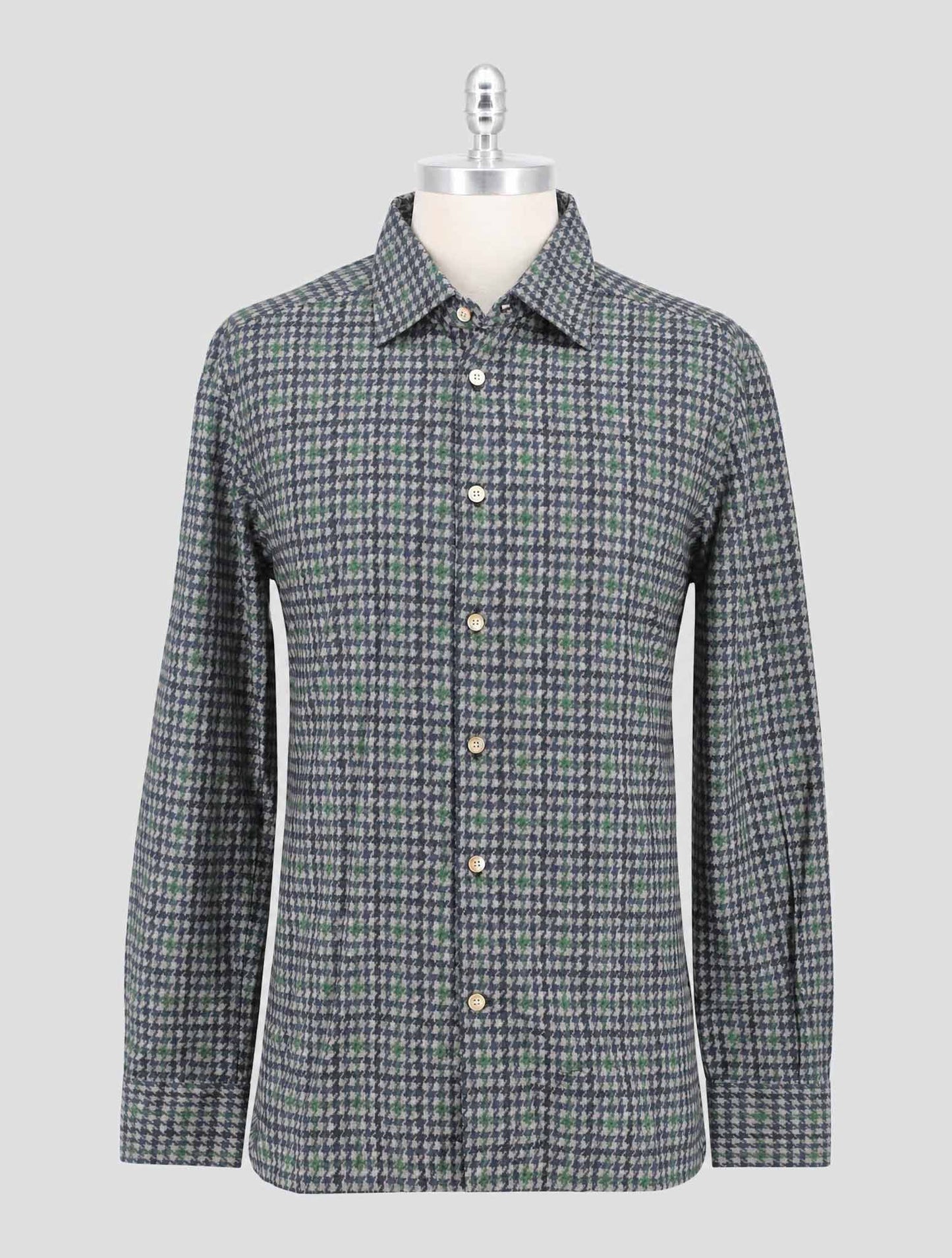 Kiton Blue Gray Cotton Shirt