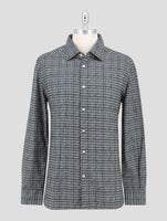 Kiton Blue Gray Cotton Shirt