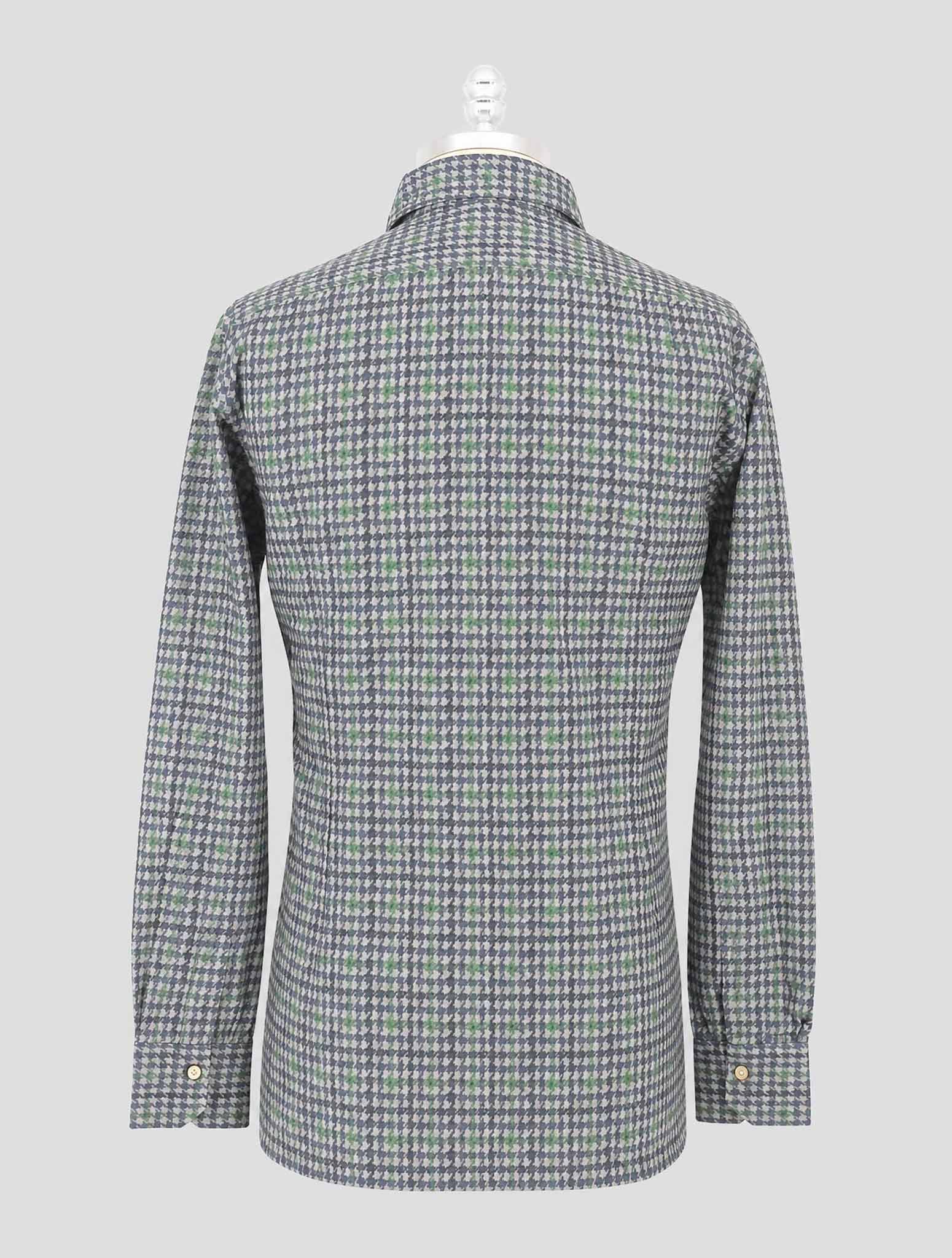 Kiton Blue Gray Cotton Shirt