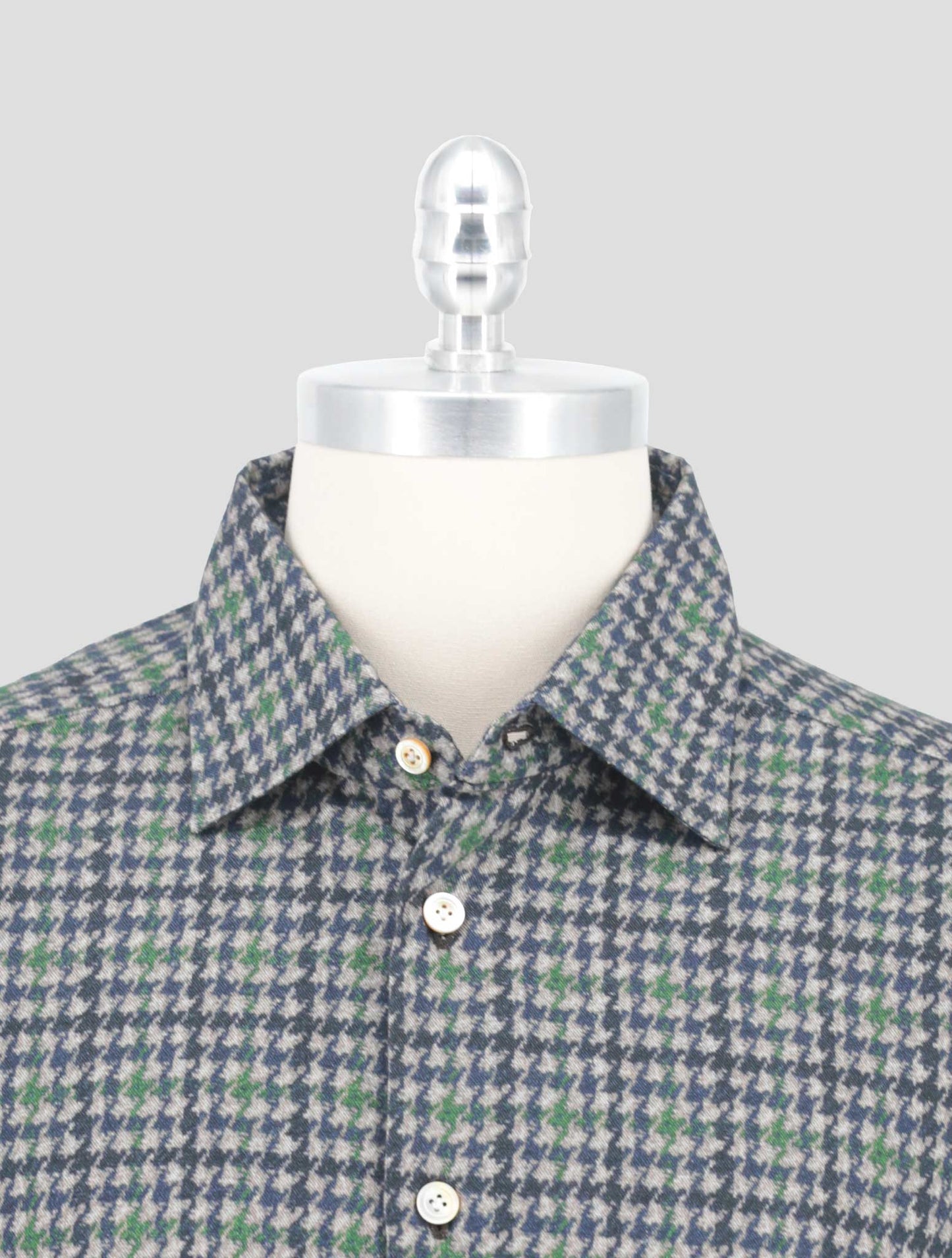 Kiton Blue Gray Cotton Shirt