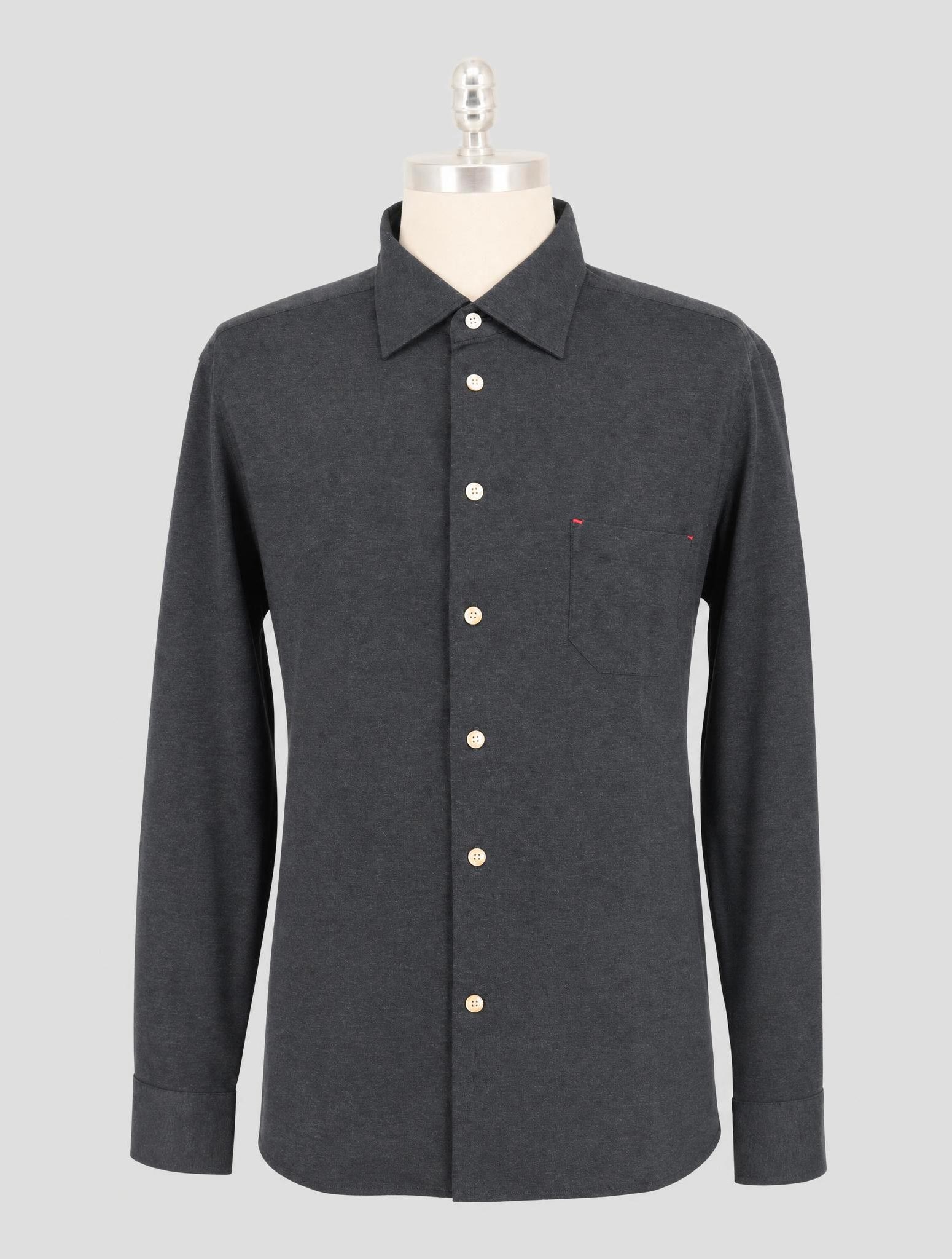 Kiton Dark Blue Cotton Shirt