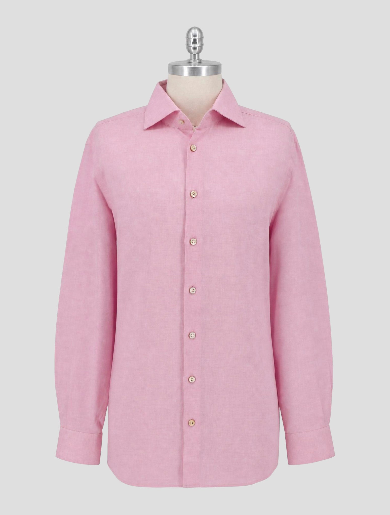Kiton Pink Linen Shirt