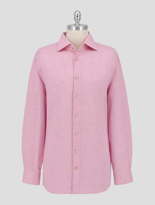 Kiton Pink Linen Shirt