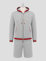 Kiton Gray Cotton Tracksuit Short Pants