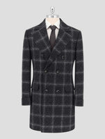 Kiton Gray Cashmere Overcoat Double Breasted