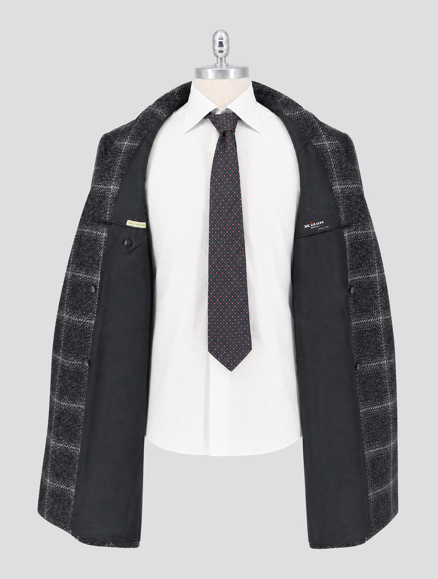 Kiton Gray Cashmere Overcoat Double Breasted