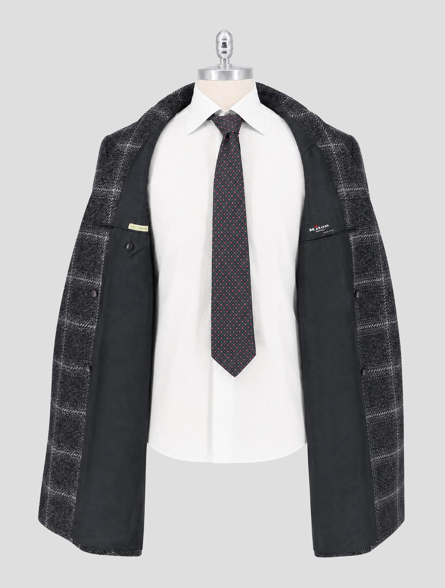 Kiton Gray Cashmere Overcoat Double Breasted
