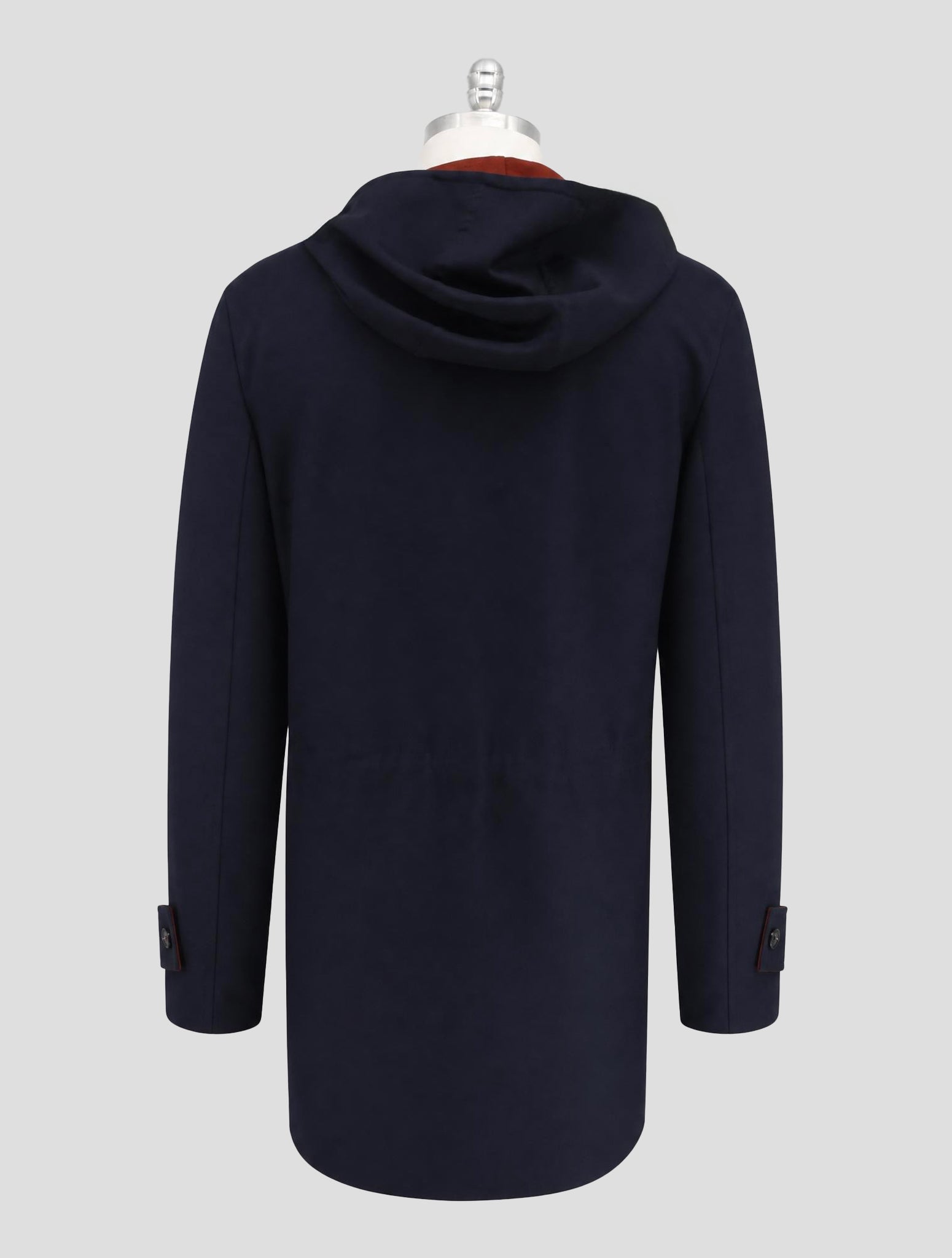 Kiton Blue Wool Ea Overcoat