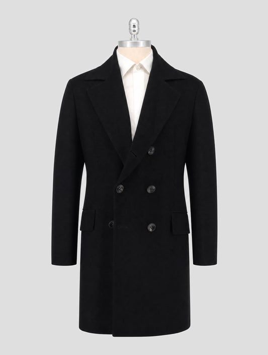Kiton Black Cashmere Vicuna Overcoat