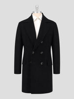 Kiton Black Cashmere Vicuna Overcoat