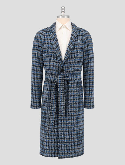 Kiton Multicolor Virgin Wool Cashmere Silk Overcoat